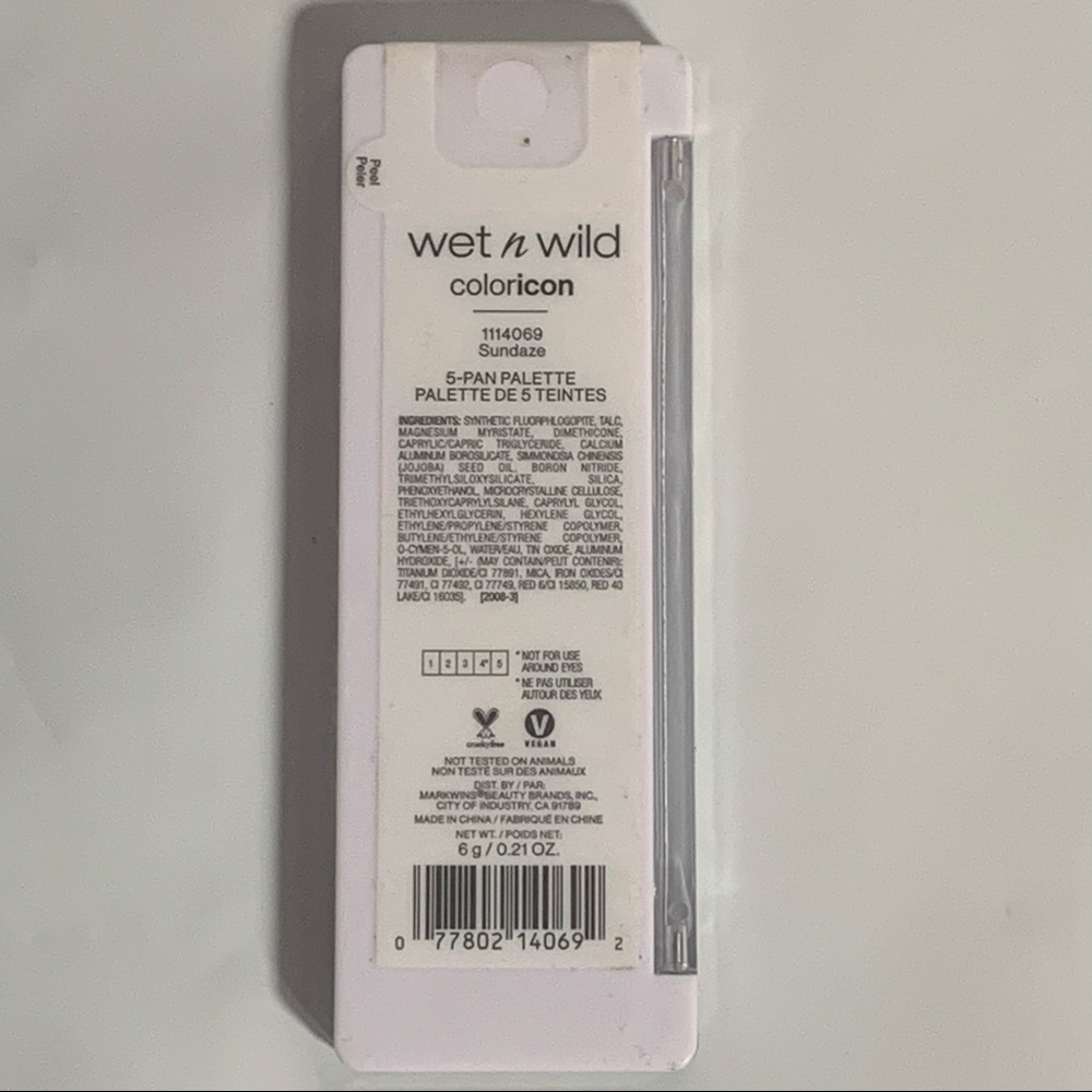 Wet n Wild Color Icon 5-Pan Shadow Palette Sundaze 0.21 oz (6 g) New Sealed - Picture 4 of 4